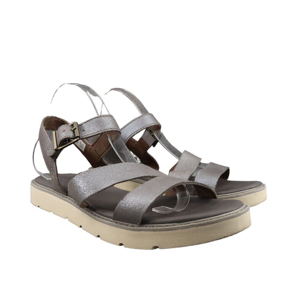 Timberland Shoes Womens 10 Sandal Casual Platform Bailey Park Leather Grey Flat